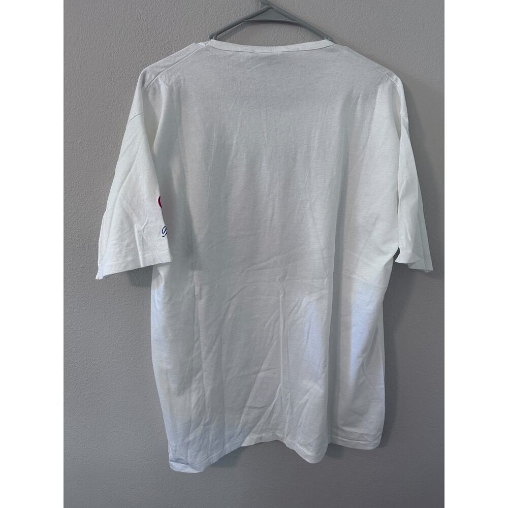 Vintage Brighton Holiday quilt snow Christmas white short sleeve t-shirt size XL - Picture 6 of 6